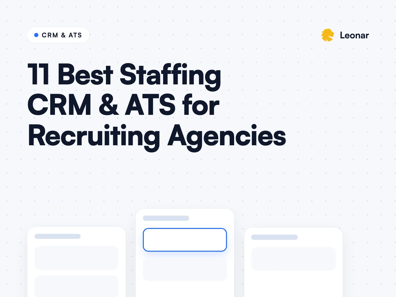 Best ATS CRM software comparison for recruiting and staffing agencies