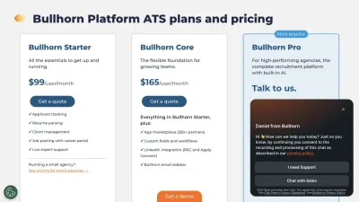 Bullhorn reviews and current ATS pricing for staffing agencies