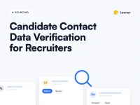 Candidate contact data verification worksheet with source, last-check date, status, and proceed or hold columns