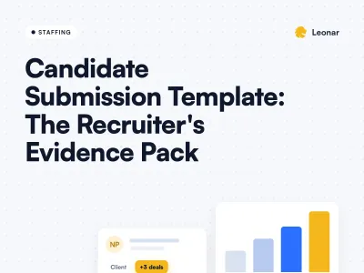 Agency recruiter candidate submission template with an evidence ledger and unknowns field