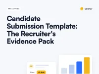 Agency recruiter candidate submission template with an evidence ledger and unknowns field