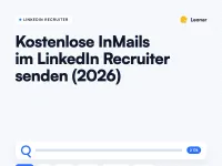 LinkedIn Recruiter Nachrichtenfenster mit der kostenlosen E-Mail-Versandoption