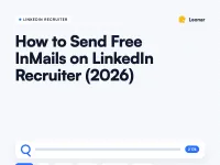 LinkedIn Recruiter compose window showing the free send-as-email option