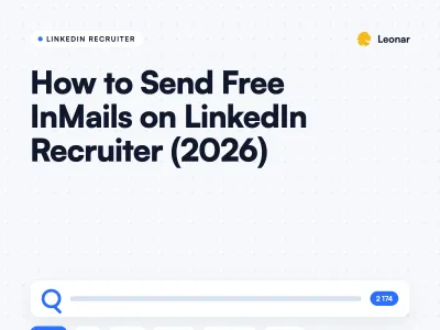 LinkedIn Recruiter compose window showing the free send-as-email option