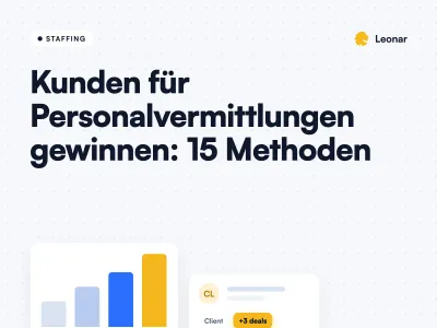 Team einer Personalvermittlungsagentur analysiert Strategien zur Kundengewinnung auf einem Dashboard