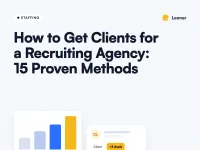 Recruiting agency team reviewing client acquisition strategies on a dashboard