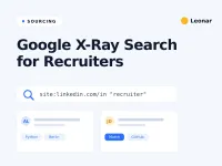 Recruiter using Google X-Ray search to find public candidate profiles across GitHub and portfolio sites