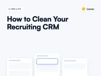 Clean recruiting CRM with deduplicated candidate records and tidy pipeline