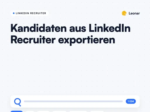 Kandidaten aus LinkedIn Recruiter exportieren