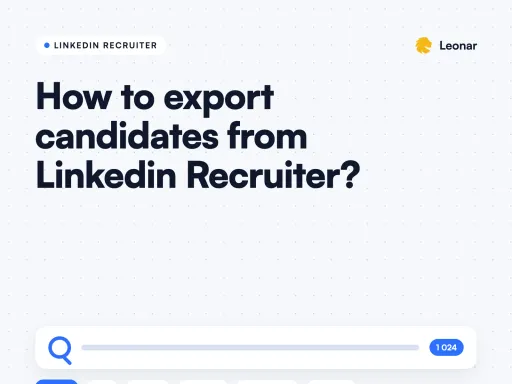 How to export candidates from Linkedin Recruiter?