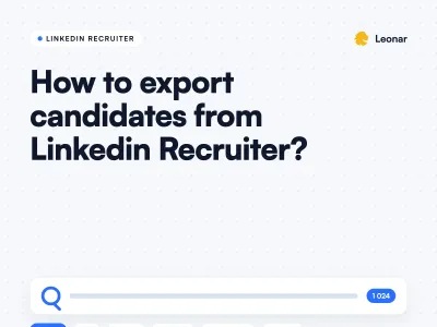 How to export candidates from Linkedin Recruiter?