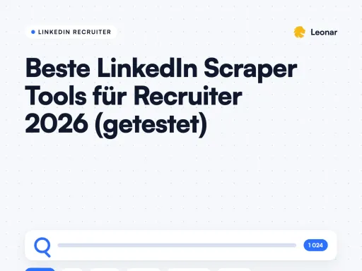 Beste LinkedIn Scraper Tools für Recruiter im Vergleich 2026