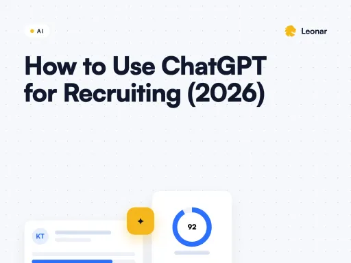 How to use ChatGPT for recruiting ?