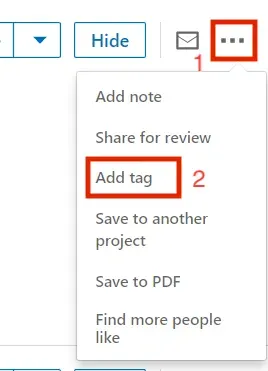 So fügen Sie einem Kandidatenprofil in LinkedIn Recruiter ein Tag hinzu