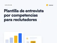 Plantilla de ficha de evaluación de entrevista de una consultora, con columnas de pruebas, valoración con niveles definidos, confianza y preguntas abiertas