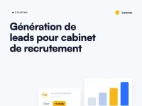 Dirigeant de cabinet de recrutement analysant ses sources de leads et signaux d'embauche sur un tableau de bord de prospection