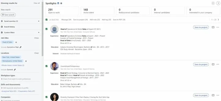 LinkedIn Recruiter Daten-Scraping und Kandidaten-Export-Feature in Leonar