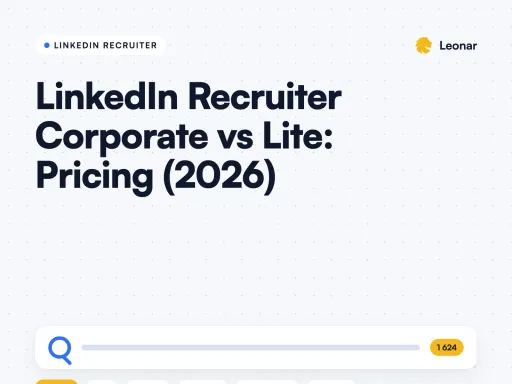 LinkedIn Recruiter Lite Cost: Pricing, InMails & Corporate
