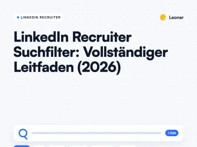 LinkedIn Recruiter Suchfilter-Oberfläche mit erweiterten Kandidatensuchoptionen