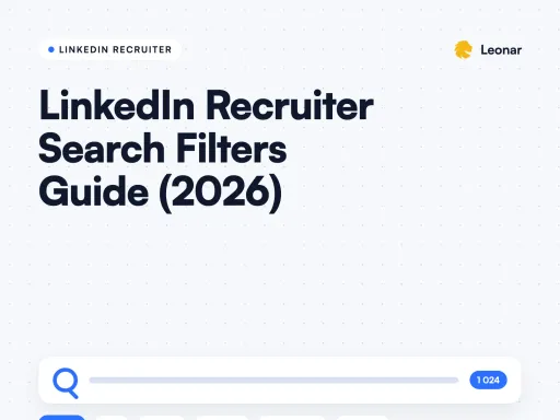LinkedIn Recruiter search filters interface showing advanced candidate search options