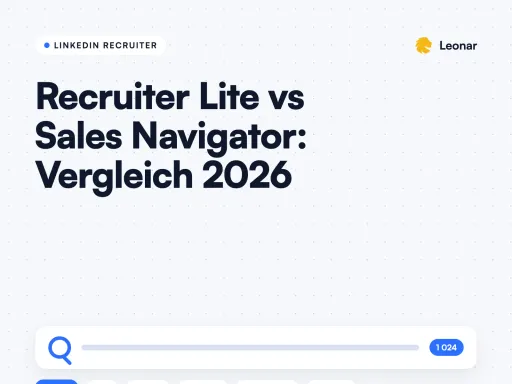 Recruiter Lite vs Sales Navigator: Vergleich 2026
