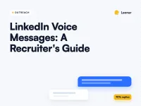 Leonar desktop inbox recording a LinkedIn voice message for a candidate
