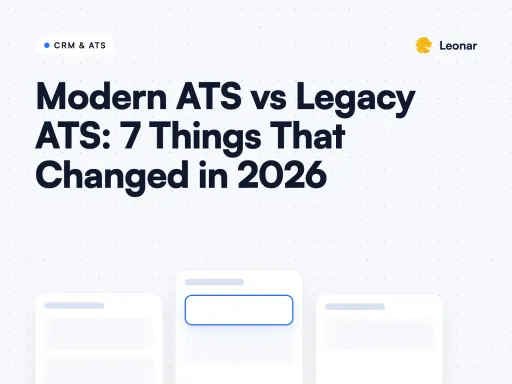 Modern ATS vs legacy ATS comparison for recruiting agencies