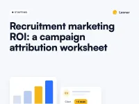 Recruitment marketing ROI campaign attribution worksheet for a recruitment agency