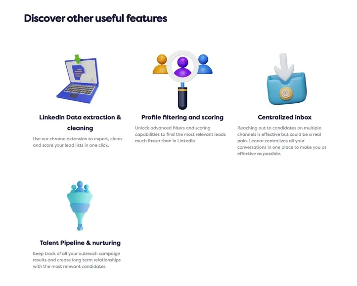 Grafik zeigt LinkedIn-Daten-Tools für Recruiting und Kandidatenmanagement