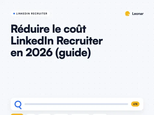 Comment réduire le coût LinkedIn Recruiter en 2026 sans le remplacer