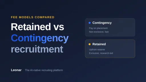 Retained vs contingency recruitment fee models compared side by side