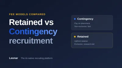 Retained vs contingency recruitment fee models compared side by side