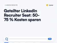 Geteilter LinkedIn-Recruiter-Seat für Recruiting-Agenturen