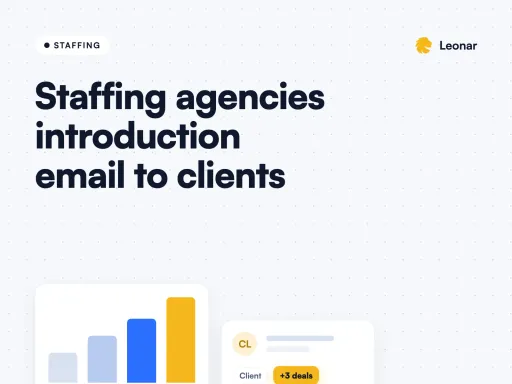 Staffing agencies introduction email to clients