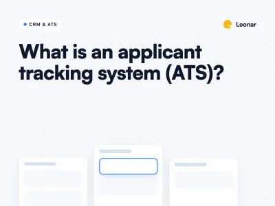 Applicant tracking system dashboard showing a candidate pipeline