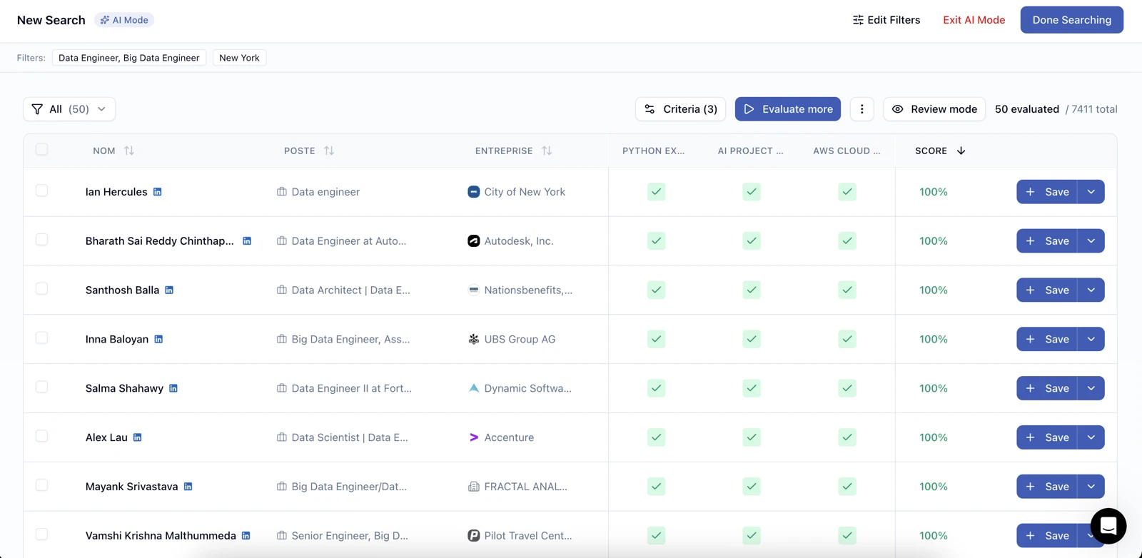 AI-powered candidate shortlisting and ranking in Leonar
